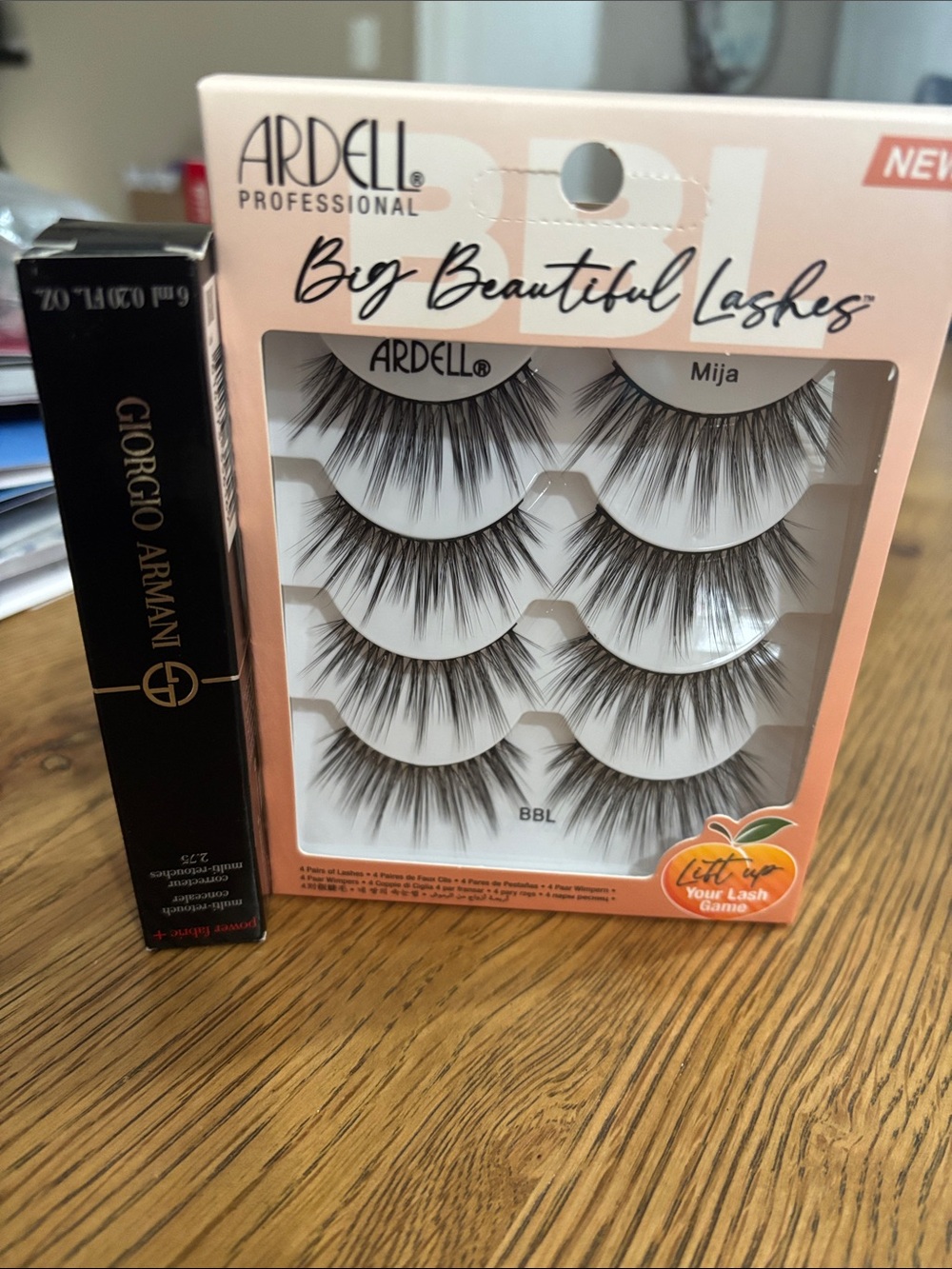 Ardell Big Beautiful Lashes Mija & Armani multi retouch concealer